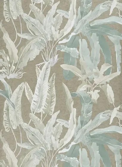 Tapete Benmore von Nina Campbell - Eau de Nil/ Gilver