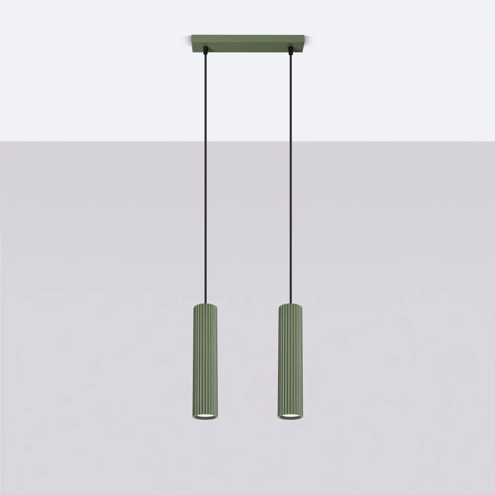 Lampadario verde Gleam – Sollux