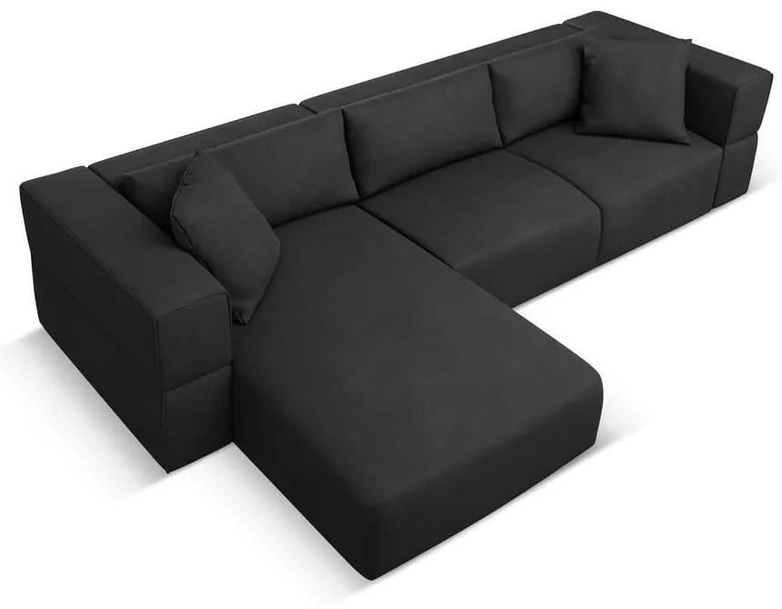 Divano angolare nero, angolo sinistro Esther - Milo Casa