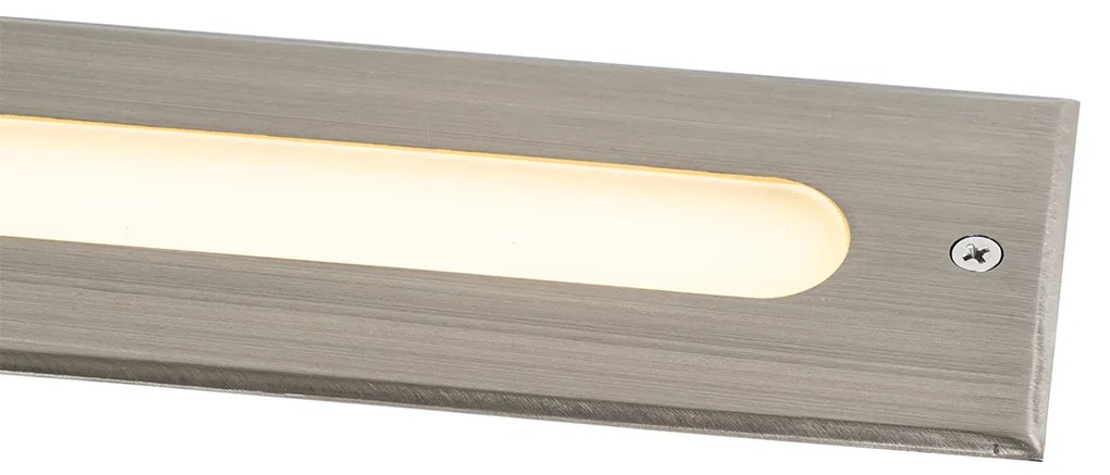 Faretto da terra moderno in acciaio 30 cm con LED IP65 - Eline