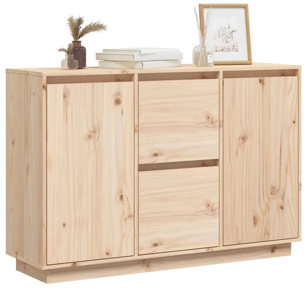 Credenza 110x34x75 cm in legno massello di pino