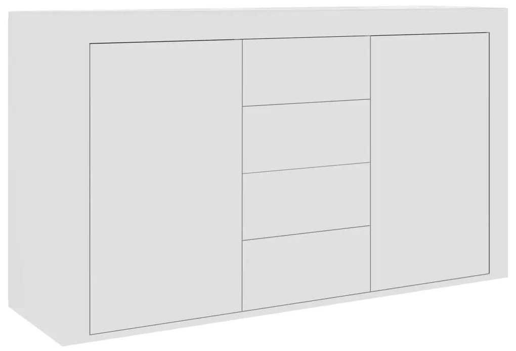 Credenza bianca 120x36x69 cm in truciolato