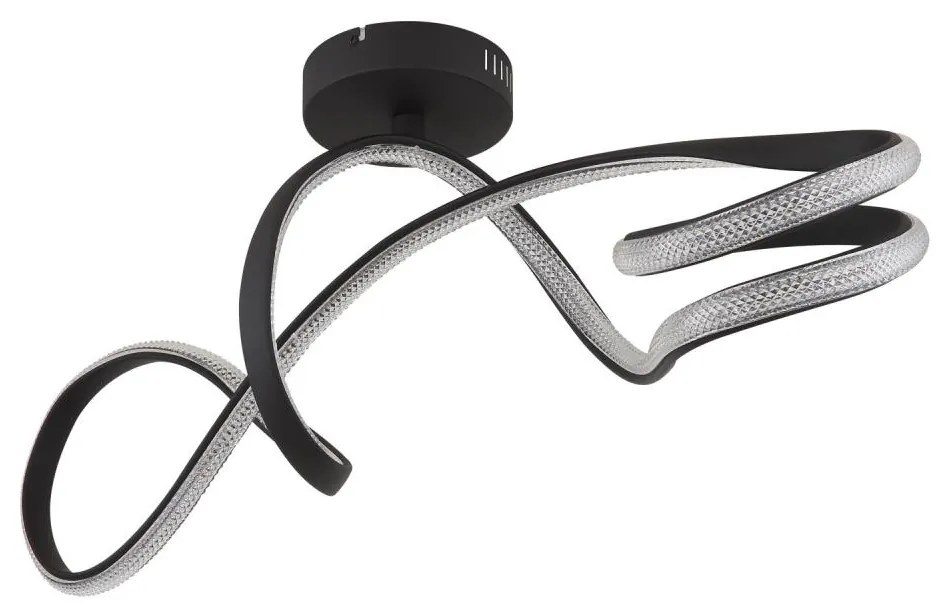 Globo 67341DS - Lampadario a plafone LED SWIRL LED/30W/230V nero