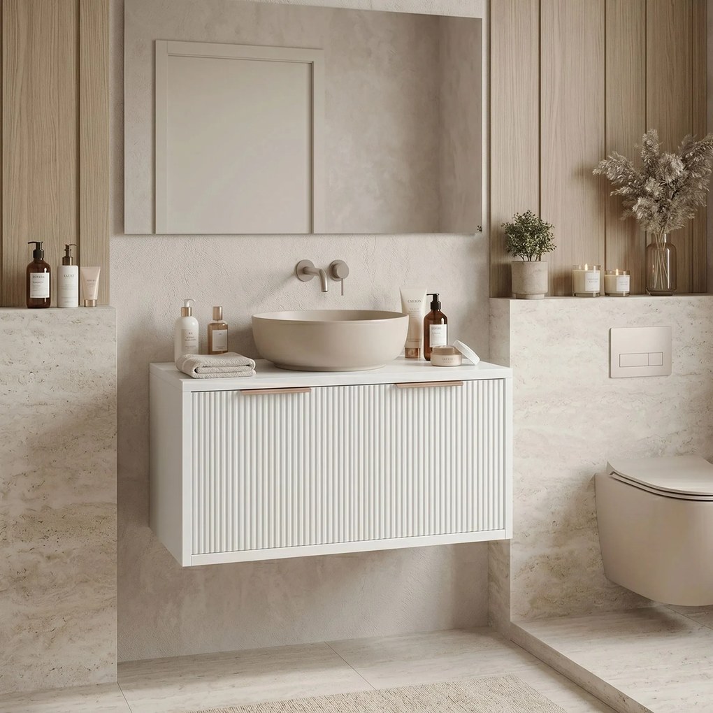 Mobile bagno sotto lavabo Rea Core 80cm White