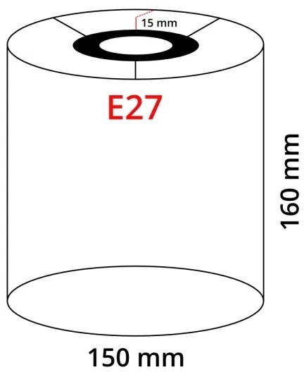 Eglo 32912 - Paralume universale TUNJA E27 Ø 15 cm crema