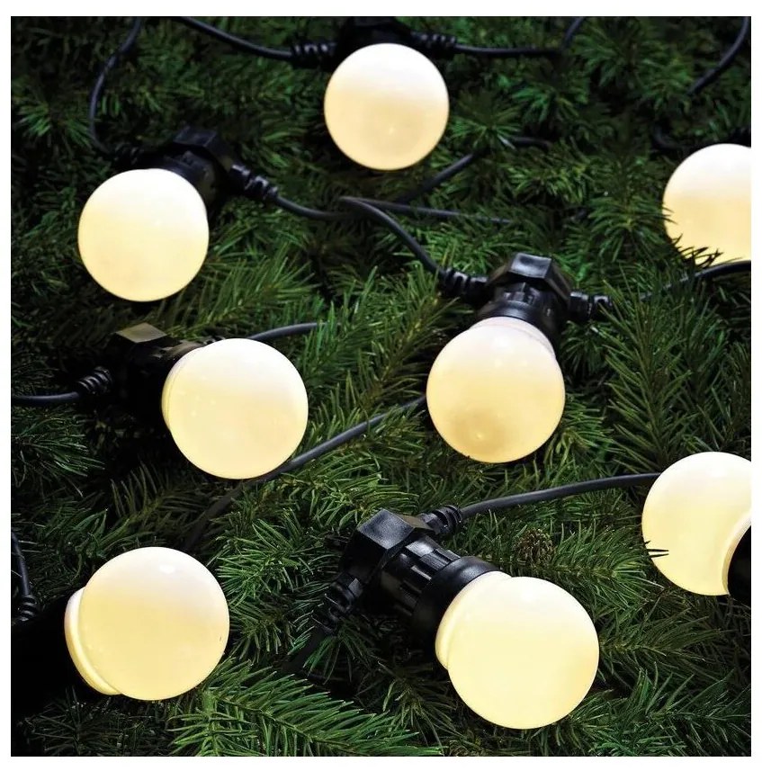 Markslöjd 703180 - Catena LED da esterno natalizia DAKKE 10xLED 7,5m IP44 bianco caldo