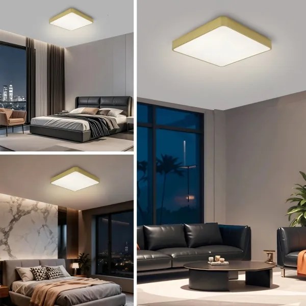 Brilagi - Plafoniera LED da soffitto POOL LED/48W/230V 3000/4000/6000K 50x50 cm dorata
