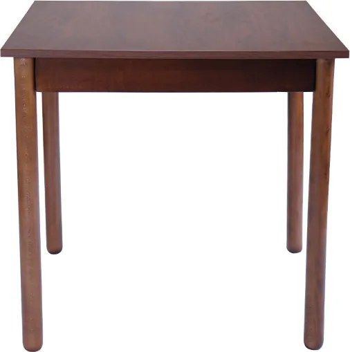 Tavolo fisso in legno con gamba Tonda RISTORANTE misura 90x90 NOCE