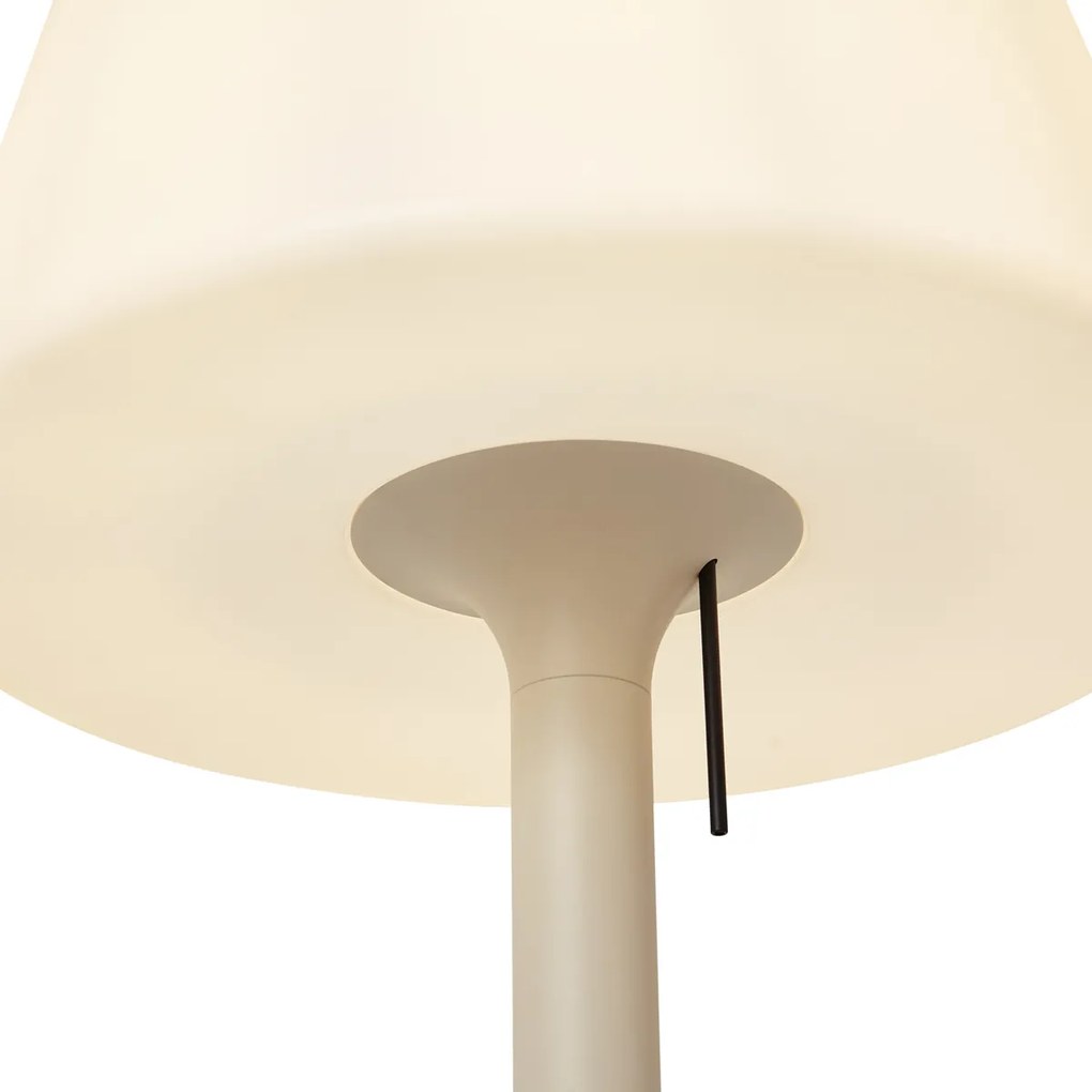 Lampada da terra moderna da esterno beige con paralume bianco IP44 - Big Virginia
