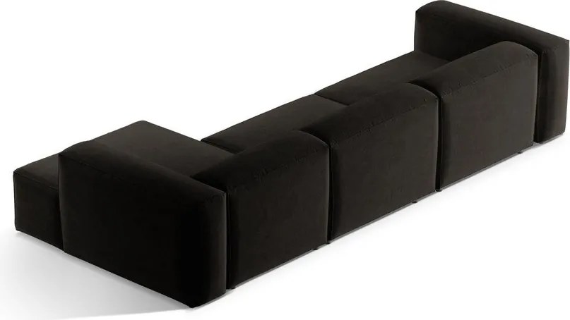 Divano angolare nero (con penisola a destra/con chaise lounge) Bergamo – Cosmopolitan Design