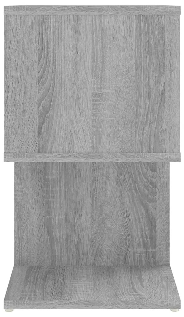 Comodini Grigio Sonoma 2pz 50x30x51,5 cm in Legno Multistrato