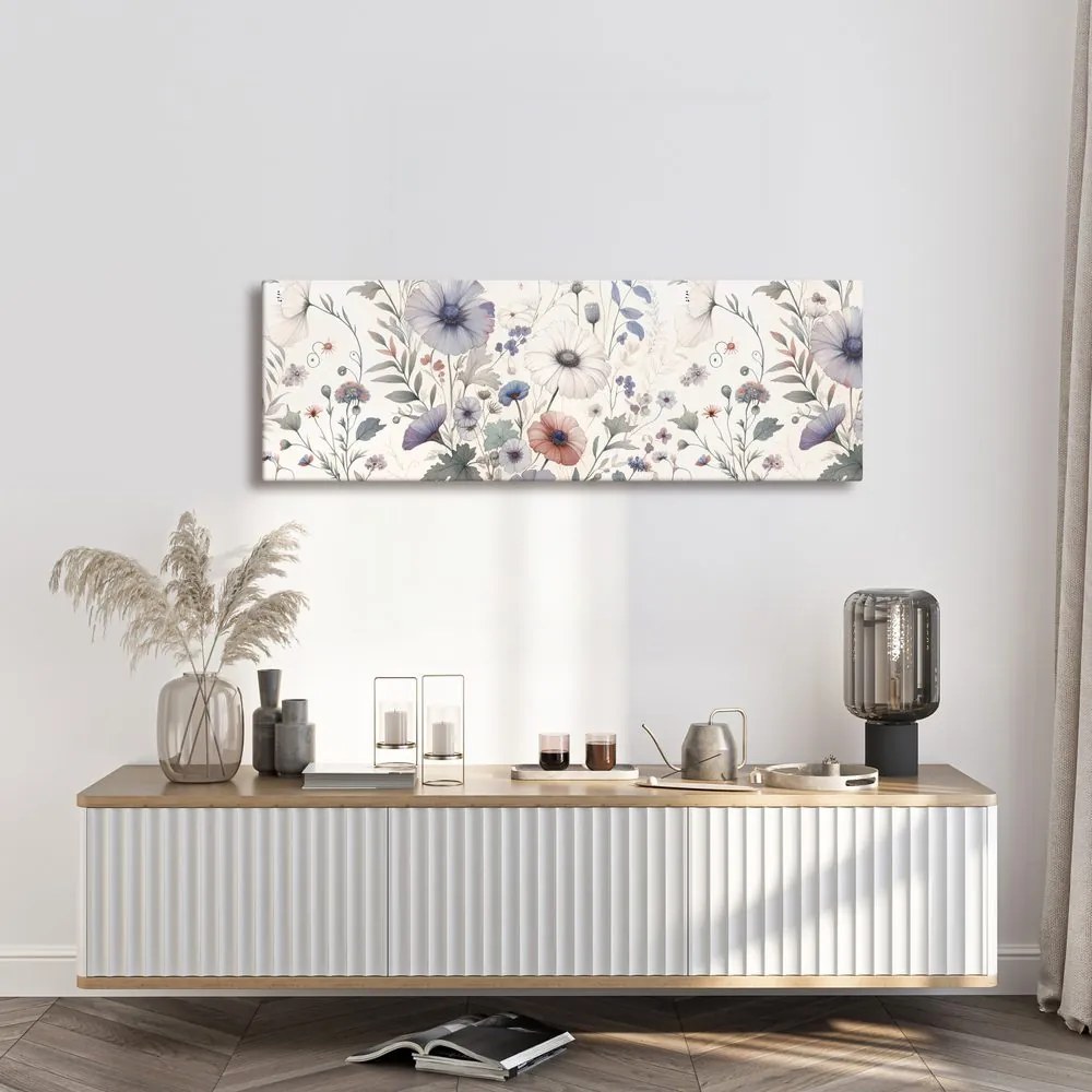 Quadro su tela – Prato in tonalità pastello