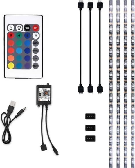 Solight WM58 - Striscia LED RGB TV 0,5m/6W/5V Wi-Fi Tuya + DO