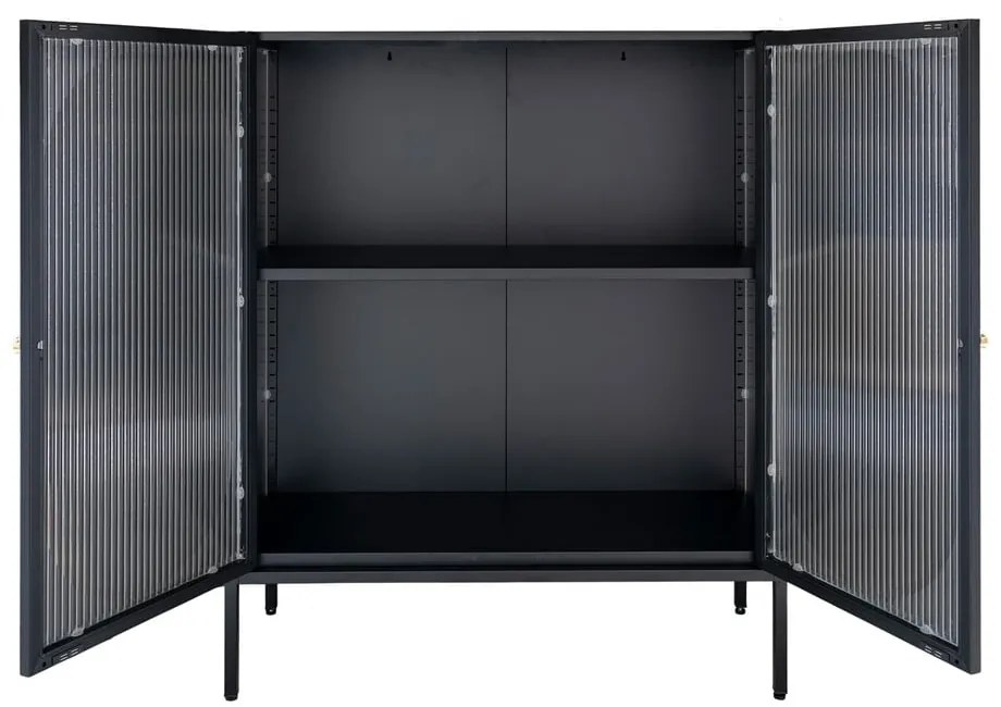 Vetrina in metallo nero 90x110 cm Adelaide - House Nordic