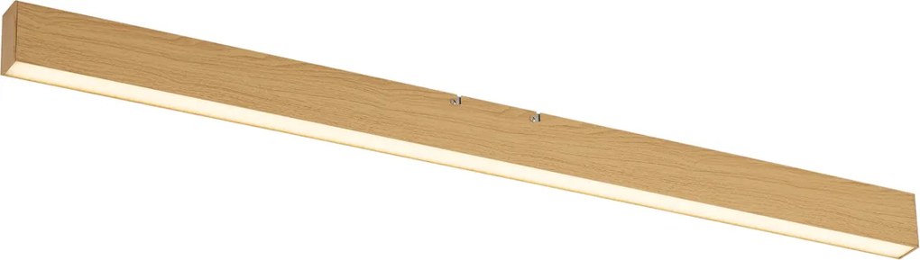 Plafoniera moderna legno ocra con LED integrato dimmerabile a 3 fasi 2700-4000K con interruttore DIP - Keane