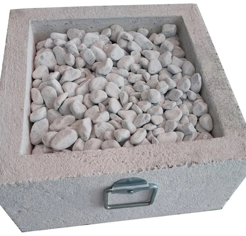 Base per ombrellone in Cemento Bianco tinto L 50 x L 50 x H 50 cm