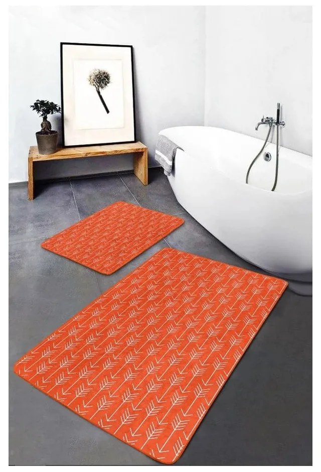 Set di tappetini per il bagno color terracotta in velluto 2 pz 60x100 cm – Mila Home