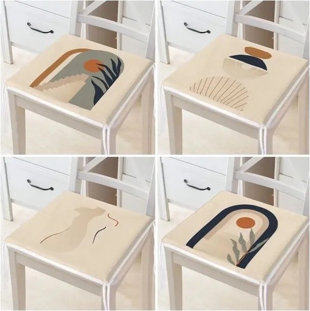 Set di cuscini per sedie 4 pz 42x42 cm Illustrated Arch – Mila Home