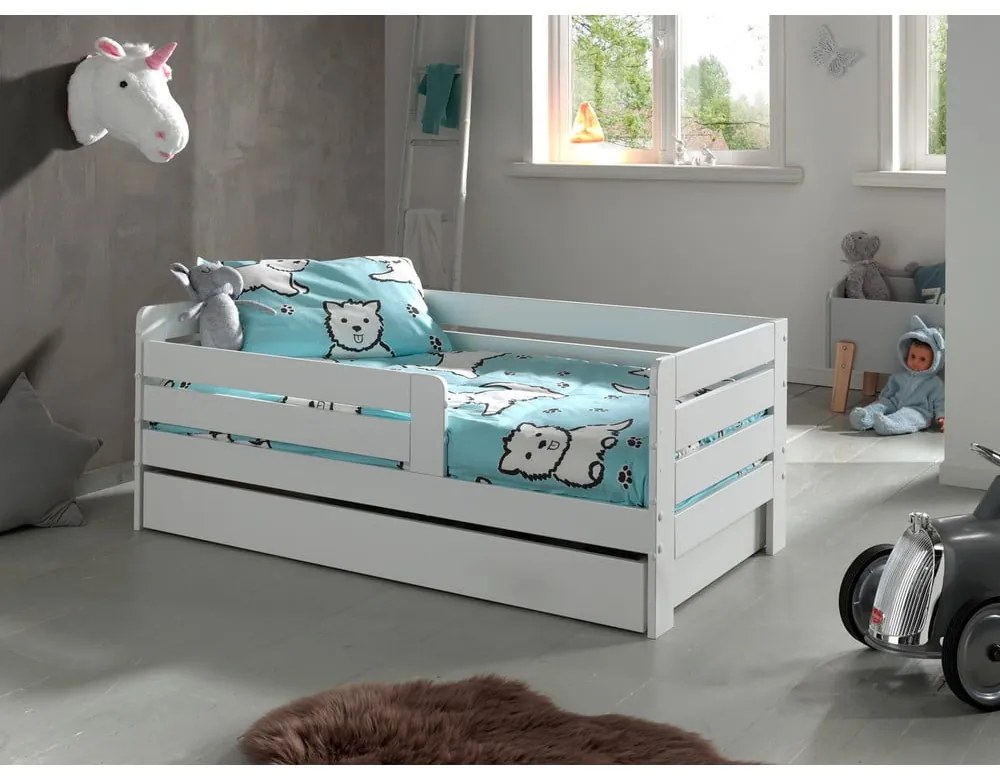 Cassetto bianco sotto il letto dei bambini 70x140 cm Peuter - Vipack