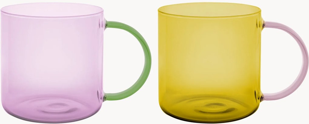 Set di 2 tazze in vetro borosilicato Fred