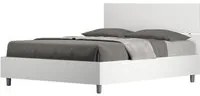 Letto matrimoniale francese contenitore 140x190 testata dritta bianco frassino Demas