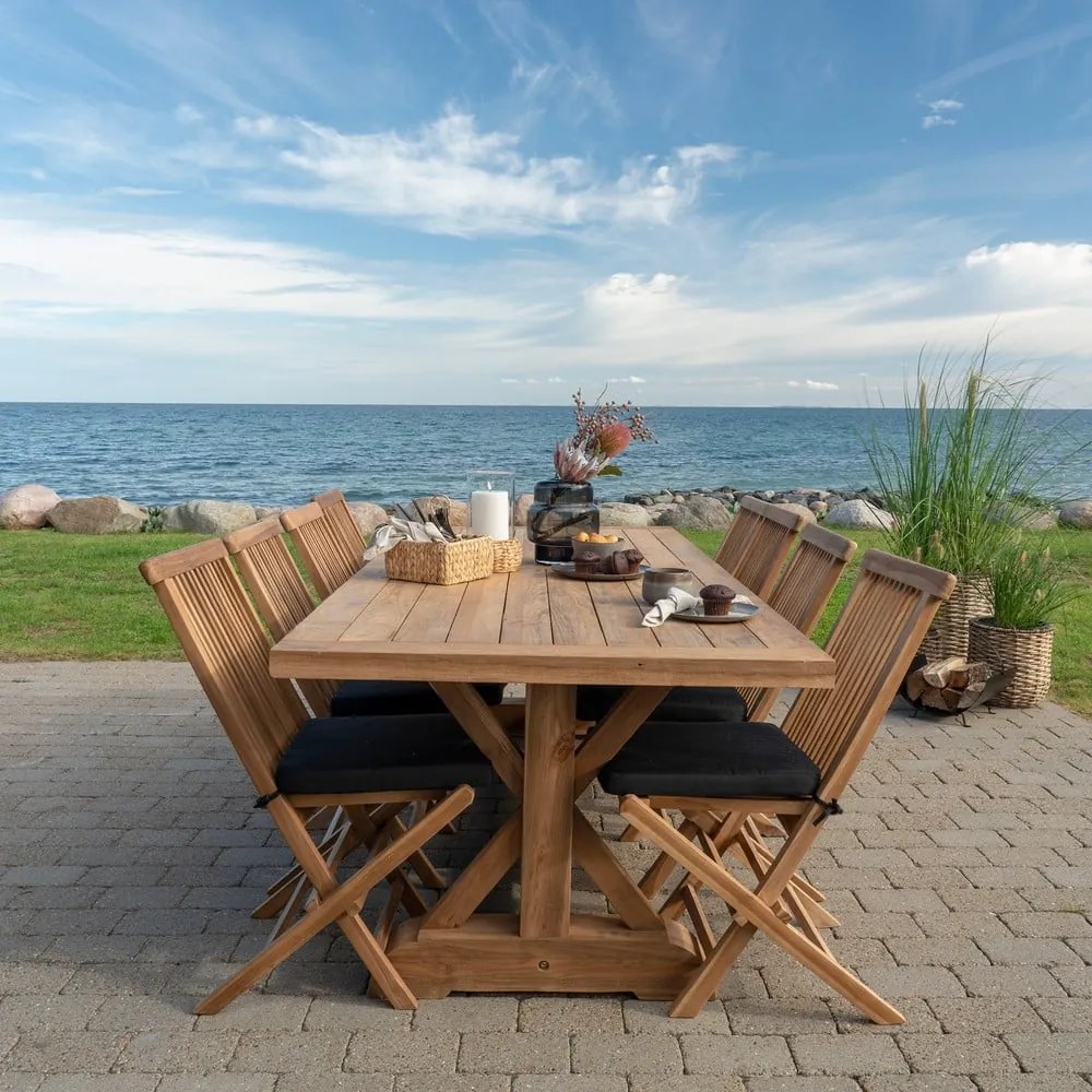 Tavolo da pranzo in legno di teak da giardino 100x240 cm Volos - House Nordic