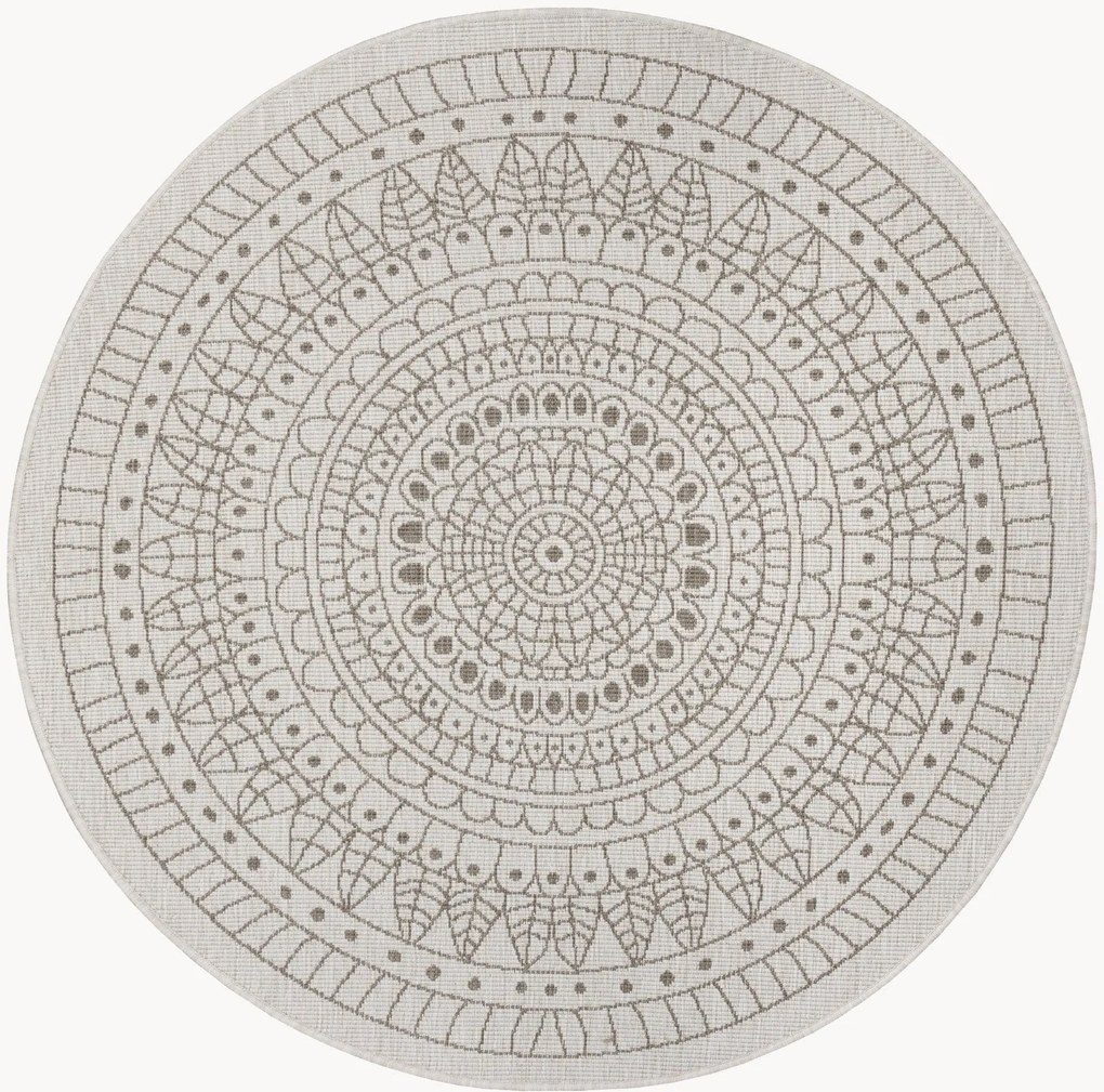 Tappeto rotondo reversibile da interno-esterno Porto