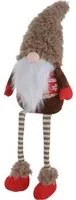 Gnomo Natale gambemolli 75 cm cappello grigio peluche