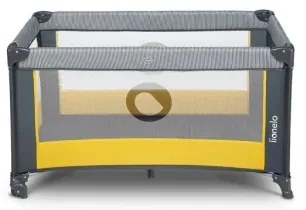 Lionelo - Culla da viaggio STEFI grigio/giallo
