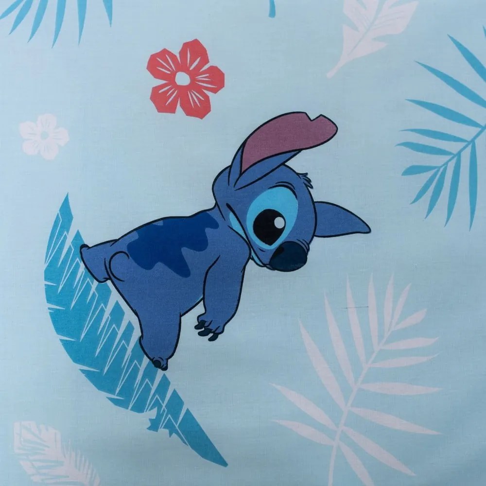 Biancheria da letto per bambini in cotone blu per letto singolo 140x200 cm Lilo and Stitch "Blue" - Jerry Fabrics