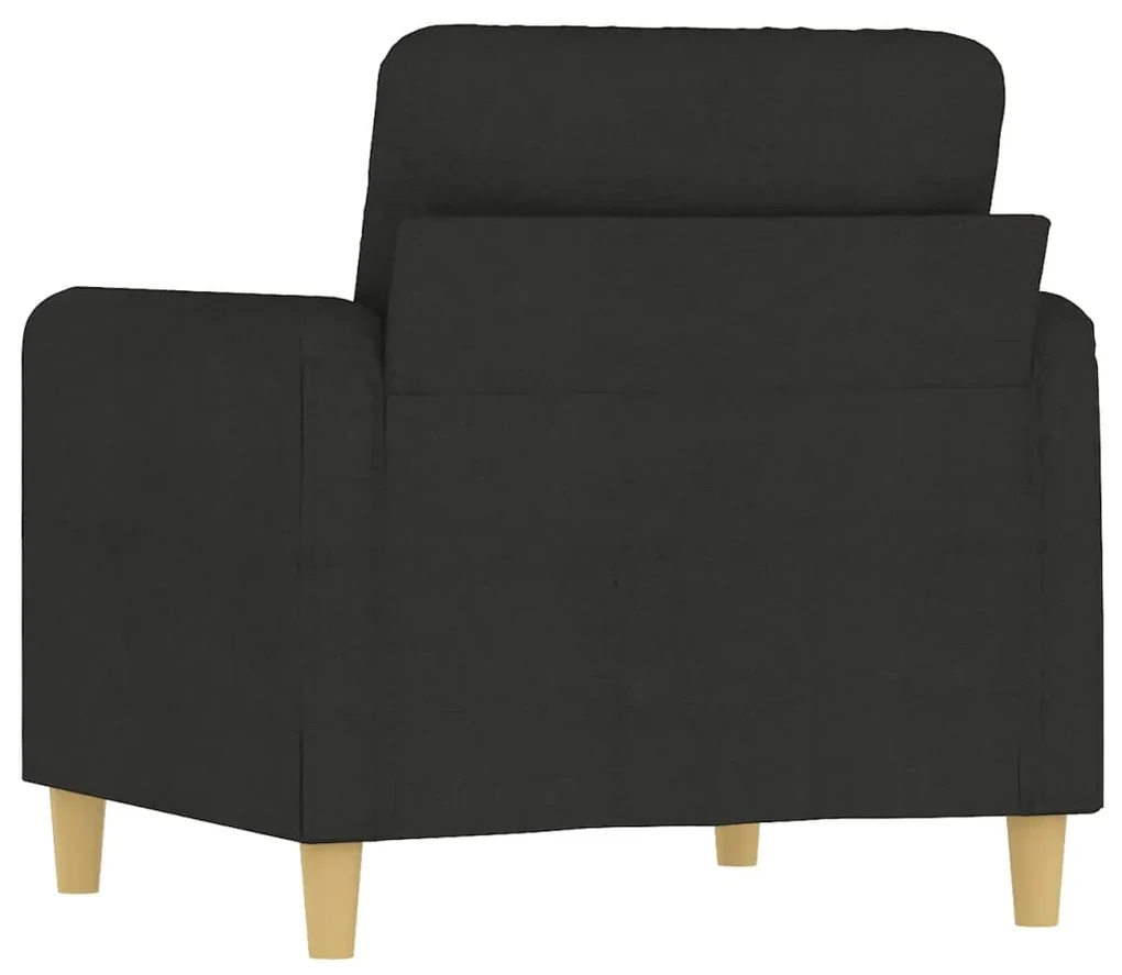 Poltrona nera 60 cm in tessuto