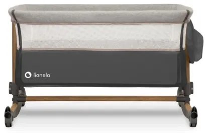 Lionelo - Lettino 3 in 1 per bambini LEONIE grigio/nero