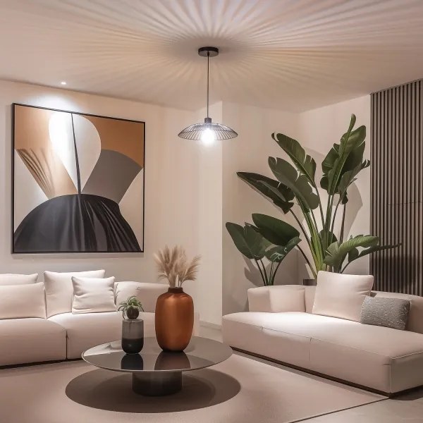 Brilagi - Lampadario sospeso LED CERIA WIRE 1xE27/40W/230V Ø 38 cm nero