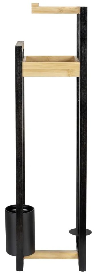 Porta carta igienica in bambù con spazzola Braidi - Wenko