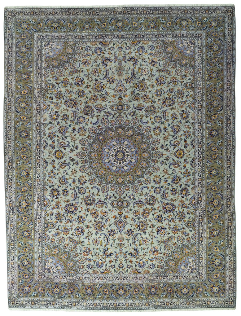 Kashan Tappeto persiano 300x400 Blu (Iran) Annodato A Mano