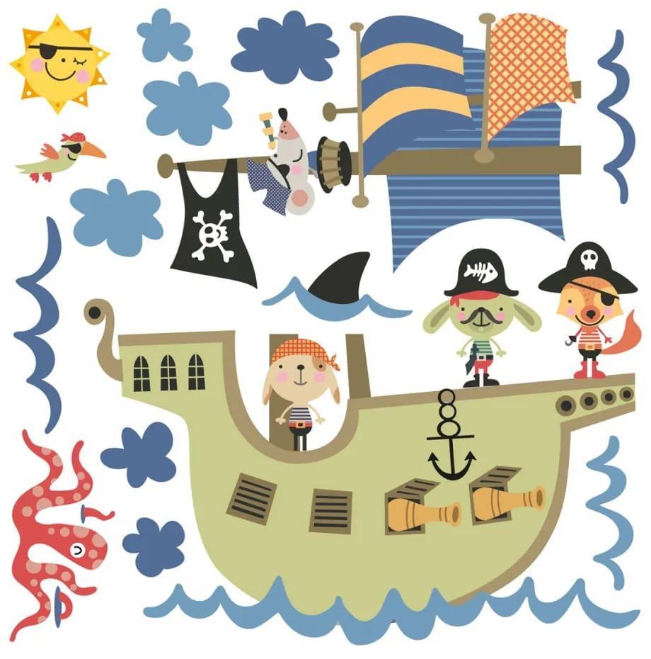 Adesivi murali per bambini Nave pirata - Ambiance