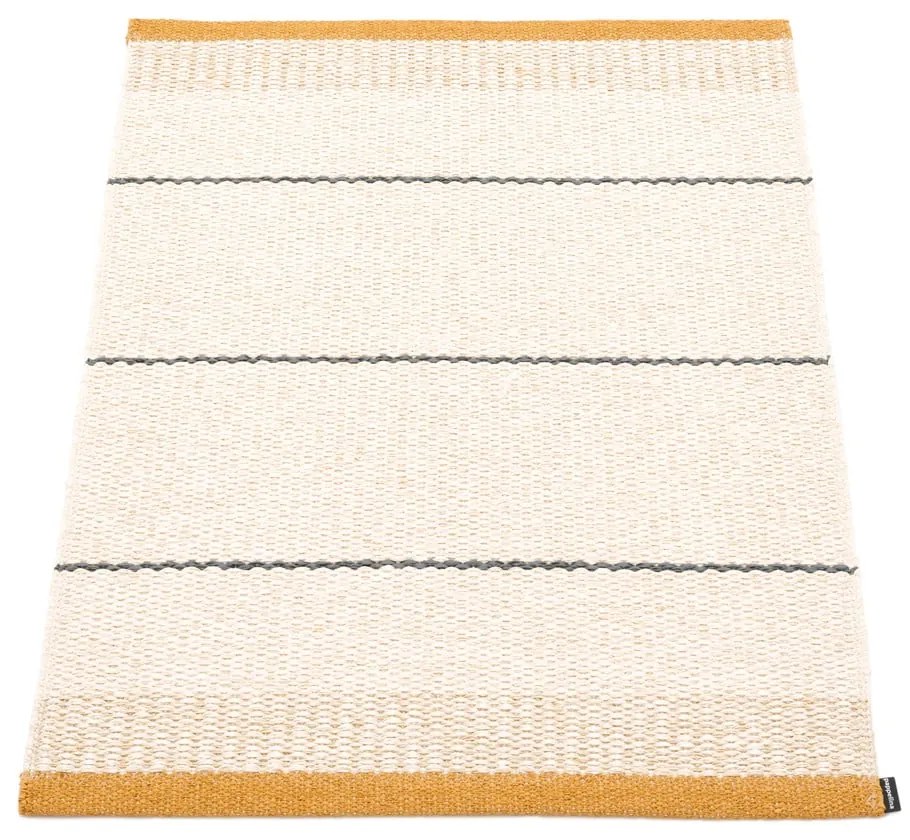 Tappeto da interno/esterno giallo ocra/color crema 60x85 cm Belle Ochre – Pappelina