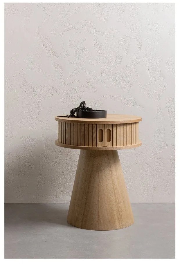 Comodino di colore naturale con effetto pino Karri – WOOOD