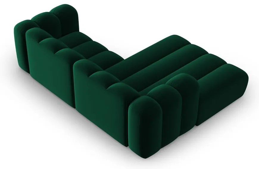 Divano angolare verde scuro ad angolo sinistro Lupine - Micadoni Home