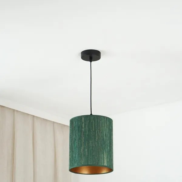 Brilagi - Lampadario a sospensione con filo BOSTON ROLLER 1xE27/15W/230V diametro 21 cm verde/oro