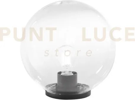 Lumetto polly sfera trasparente montatura nera 1 luce attacco e27 i...