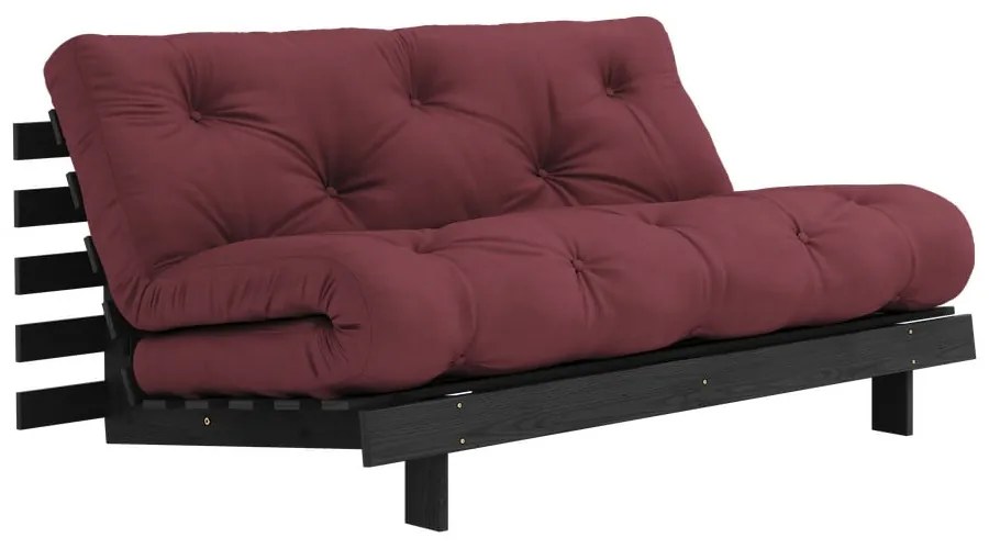Divano letto bordeaux 160 cm Roots Black Night - Karup Design