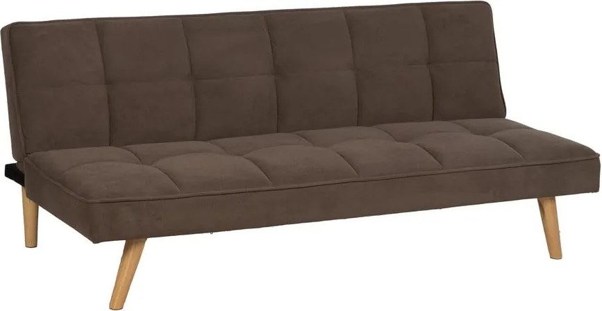 Divano marrone allungabile con rivestimento in ciniglia 175 cm – Ixia