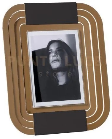 Portafoto di design tudor piccolo oro laccato,nero