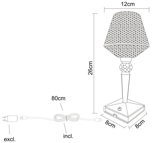 Globo 28070 - Lampada da tavolo LED dimmerabile GIXI LED/1W/5V 2700/4000/6500K