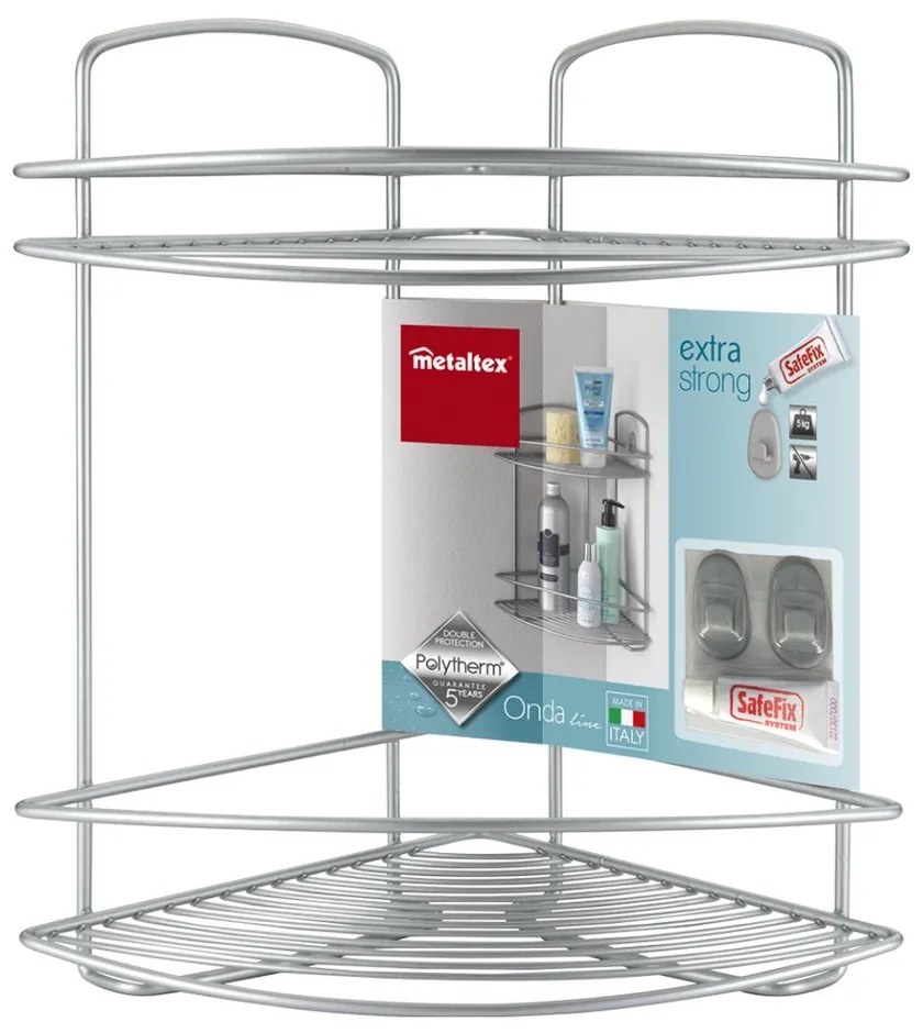 Bagno a due livelli Scaffale ad angolo Onda - Metaltex