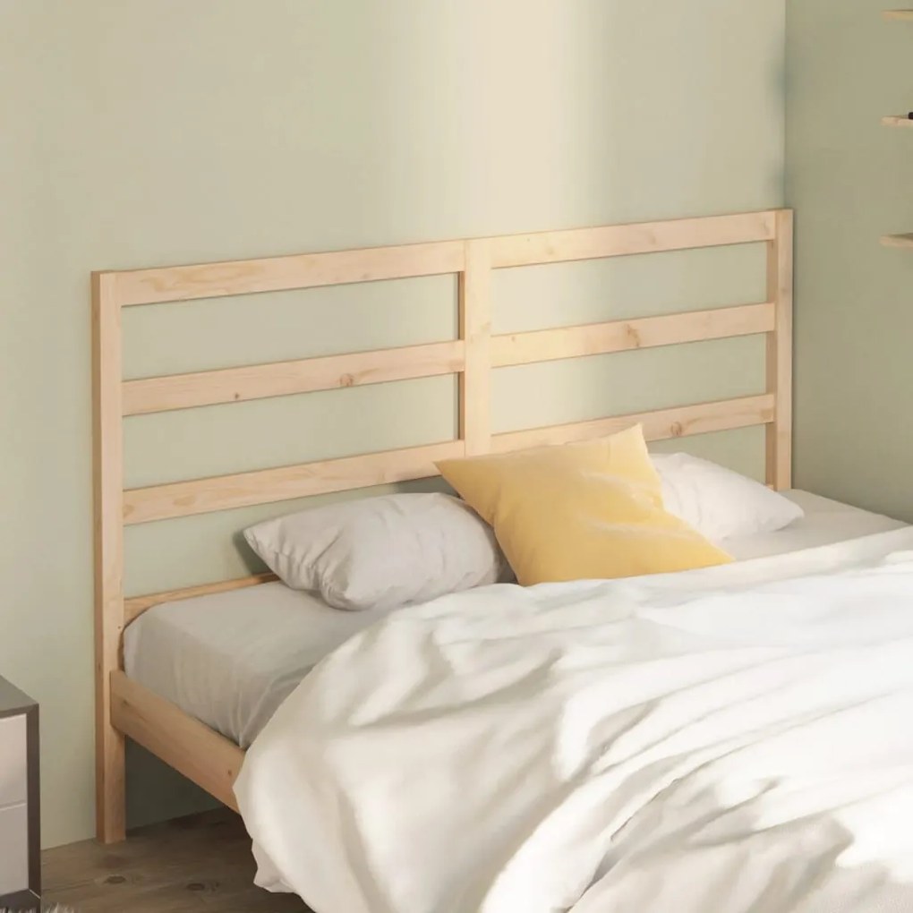 Testiera Per Letto 141x4x100 Cm İn Legno Massello Di Pino /