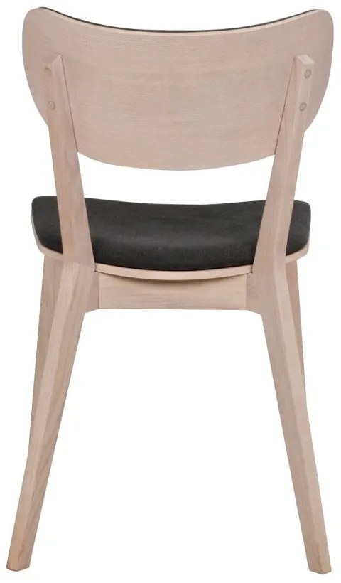 Sedia da pranzo in rovere marrone chiaro con seduta grigio scuro Cato - Rowico