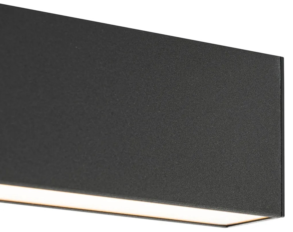 Plafoniera nera con LED dimmerabile a 3 livelli 2700-4000K - Keane