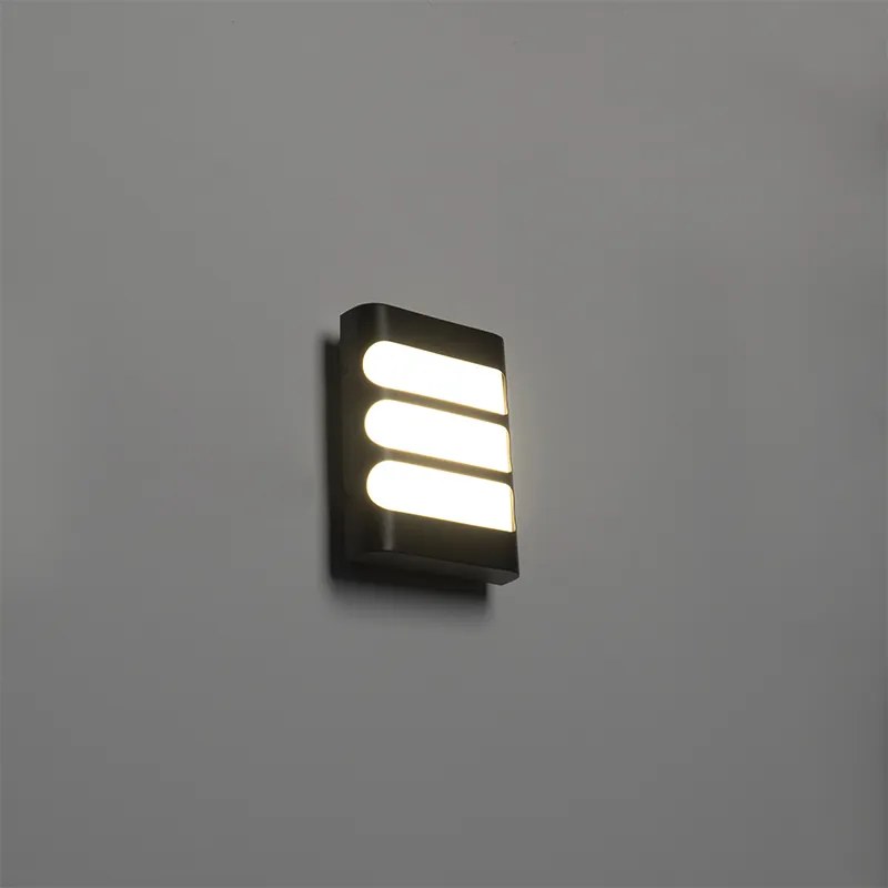 Applique moderna nera con LED IP44 - Gaev